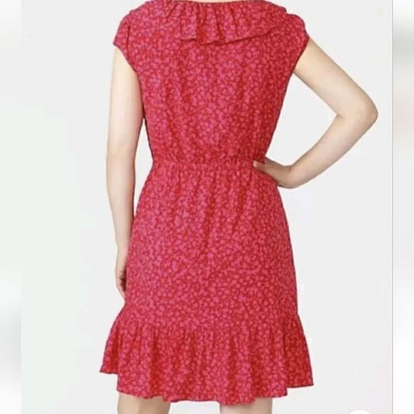 NWOT J. Crew V-neck Ruffle Rress in Tossed Bouquet 12 - Picture 2 of 15